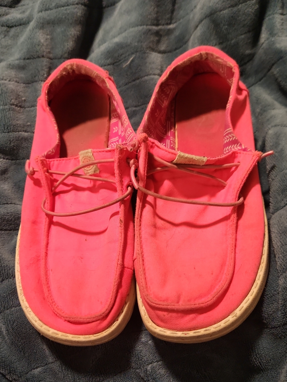 Hot Pink Canvas Slip-On Casual Shoes - HEY DUDES